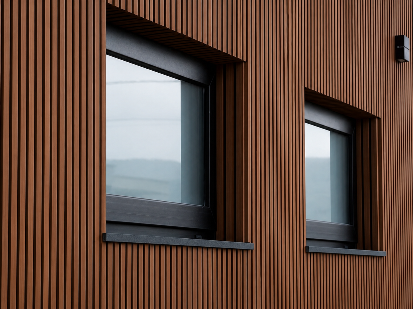 External Wall Cladding (WPC) Teak & Black