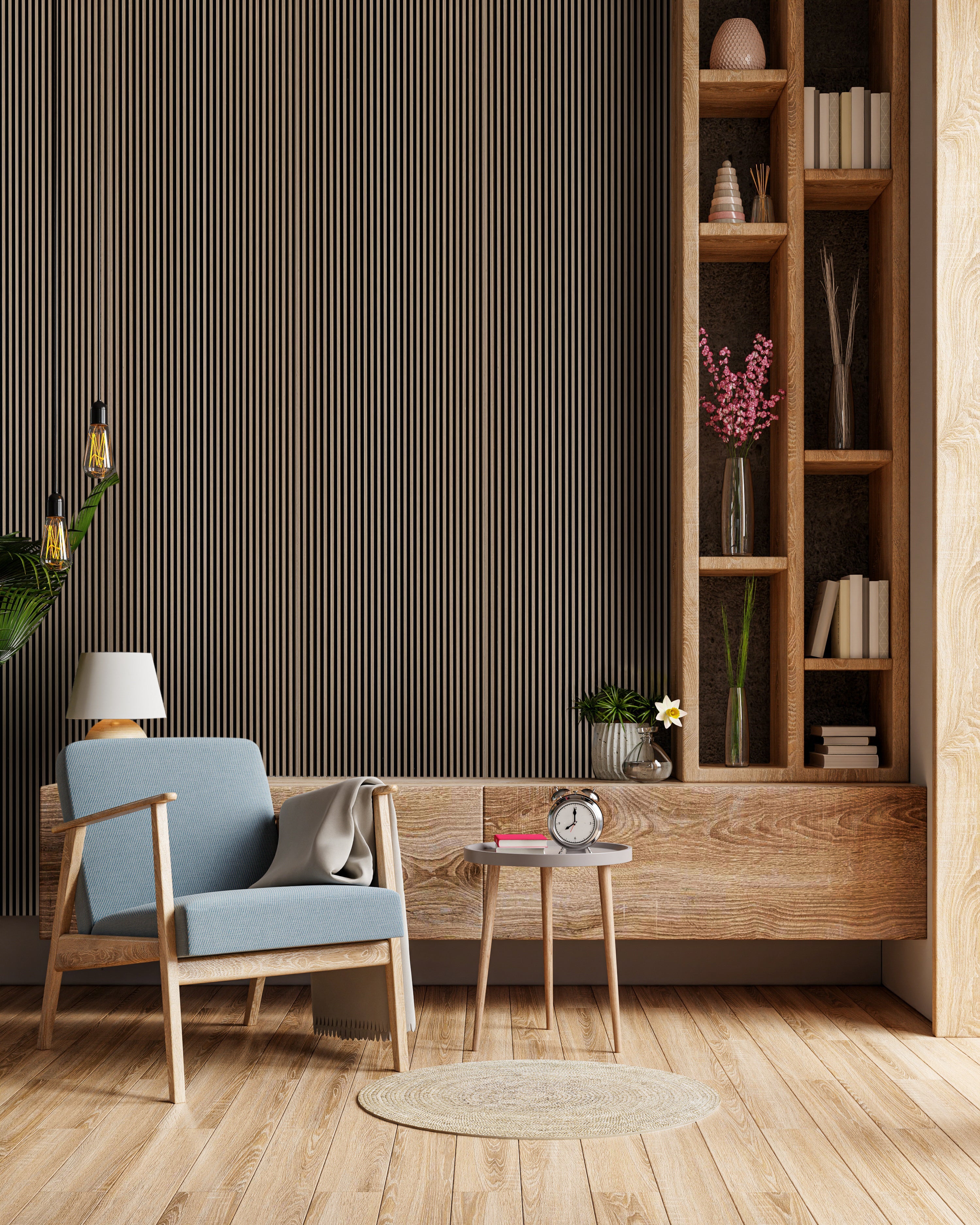 Tobacco Walnut Acoustic Panel 2800x600 Thin Slatt