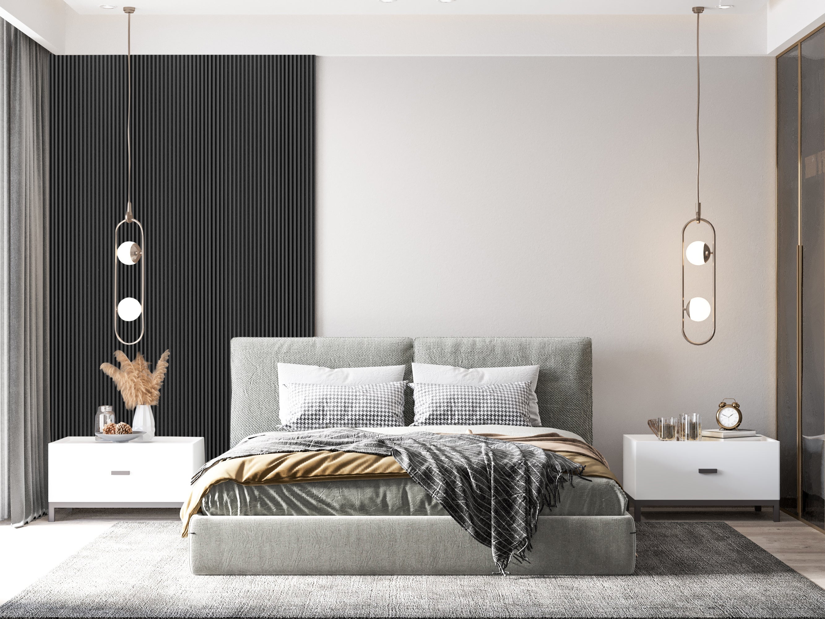 Black Oak Acoustic Panel 2800x600 Thin Slatt