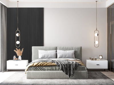 Black Oak Acoustic Panel 2400x600 Thin Slatt