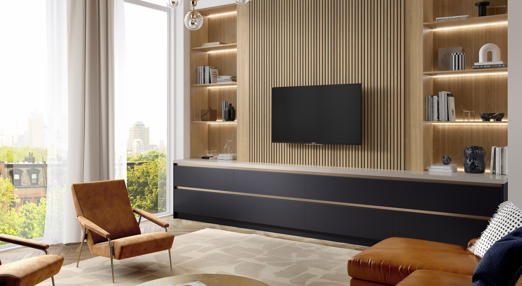 Harbour Oak Acoustic Panel 2800x600