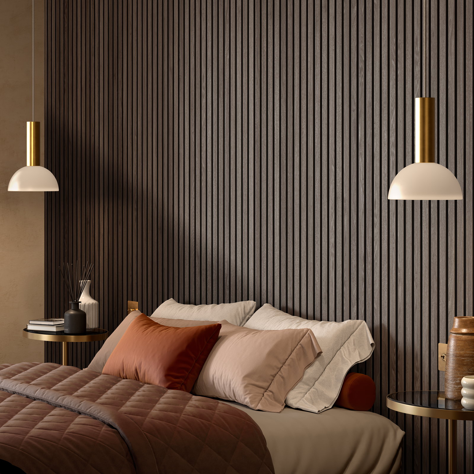 Tobacco Walnut Acoustic Panel 2800x600